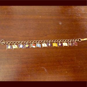 Silver charm bracelet